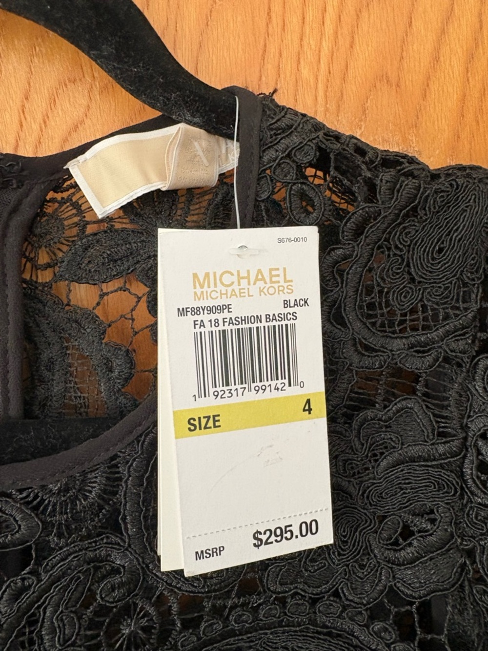 Michael Kors Black paisley Lace brocade Midi Dress 4 - Picture 4 of 12